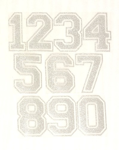 Silver glitter varsity - silver,
