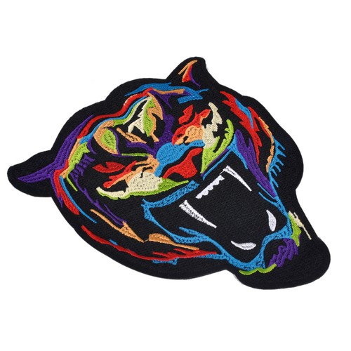 2pcs tiger head embroidered - 2pcs,