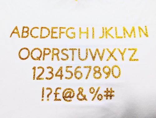 Glitter iron letters t - glitter,